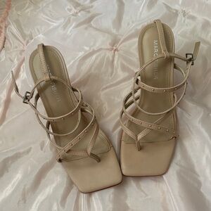 Marc Fisher Women's Nude Strappy Heels